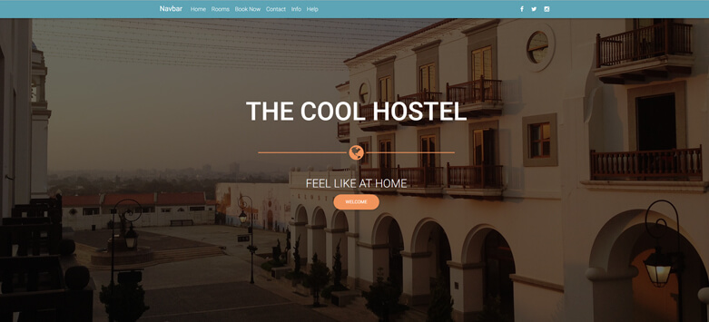 Hostel Landing Page - Material Design for WordPress